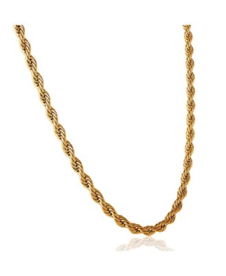 Mens Gold-Tone Rope Chain Necklace - 22'' Chain