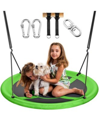 43" Saucer Swing (Kids & Adults): 700lbs Capacity, Waterproof, Adjustable Hanging Straps – Backyard/Indoor/Outdoor.