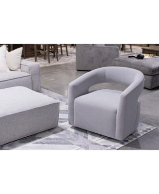 Orbit - Dame Dove Open Back Accent Chair