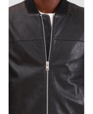 Men's Genuine Leather Bomber Jacket