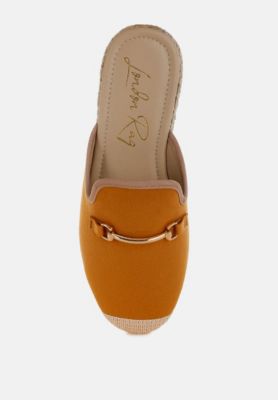Womens Nazaya Horsebit Detail Espadrilles Mules