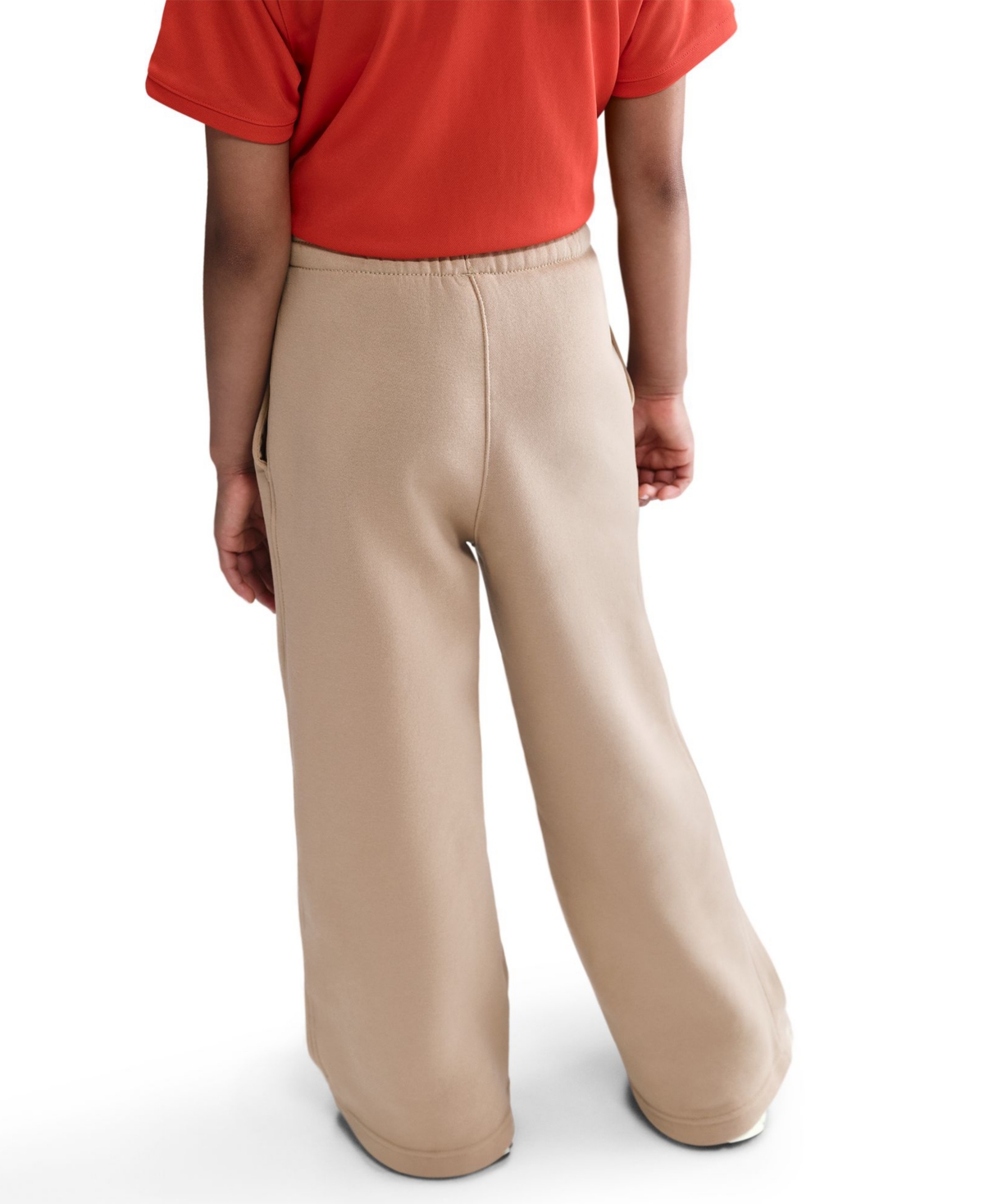 Nike Big Girls 7-16 Sportswear Club Fleece Wide-leg Sweatpants In Brown