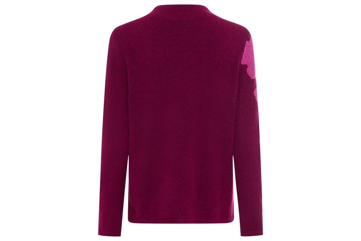 Olsen Floral Intarsia Mock Neck Sweater