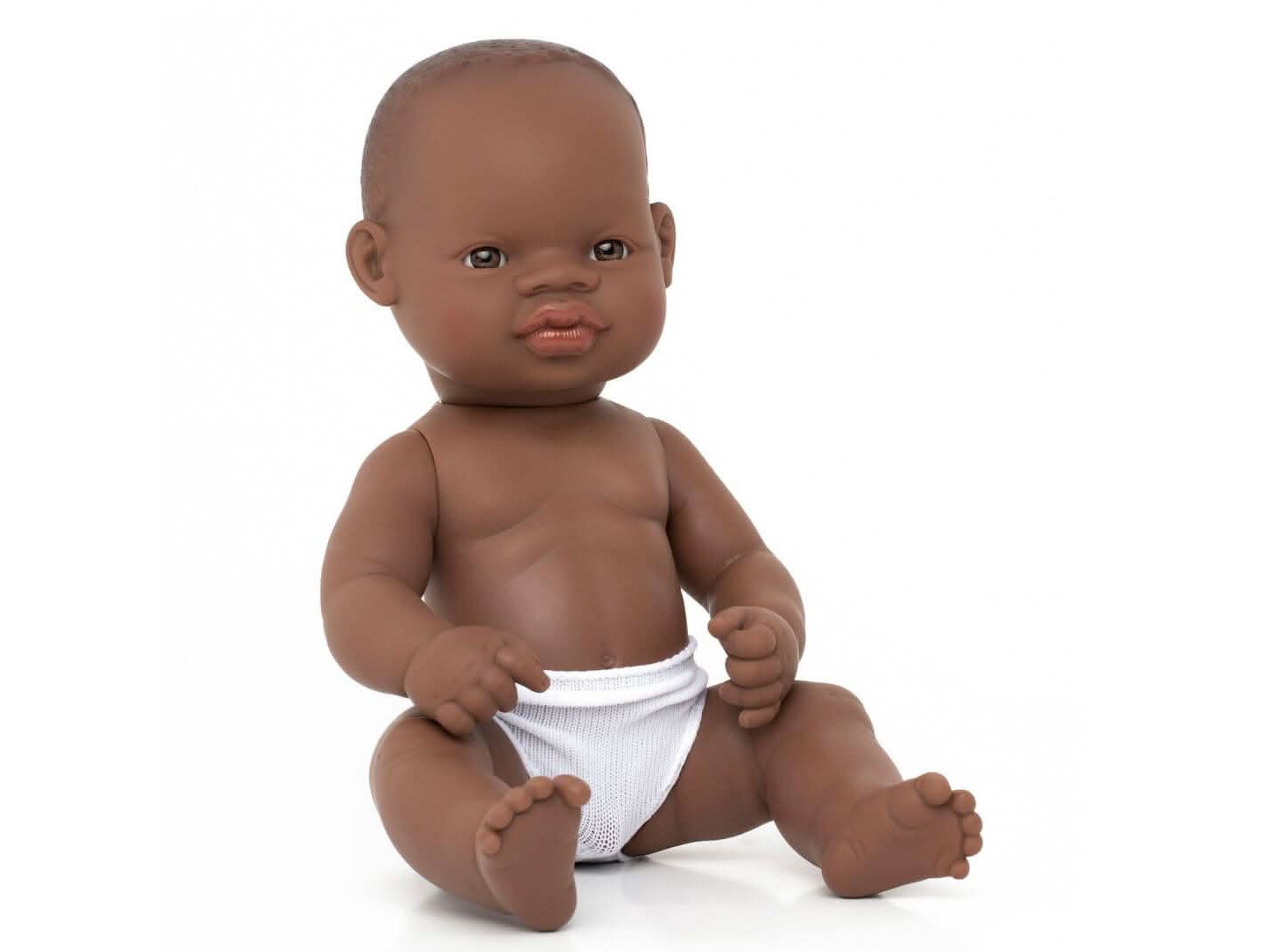 Детская кукла MINILAND 12 5/8" Anatomically-Correct, Vanilla-Scented Baby Doll, Ages 10 months+, цвет: Dark Skin — фото 3