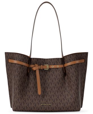 Emilia Large East West Center Zip Pocket Tote Bag