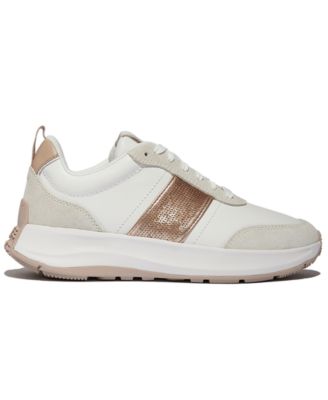 Women's F-Mode Flow Sequin Suede Leather Sneakers