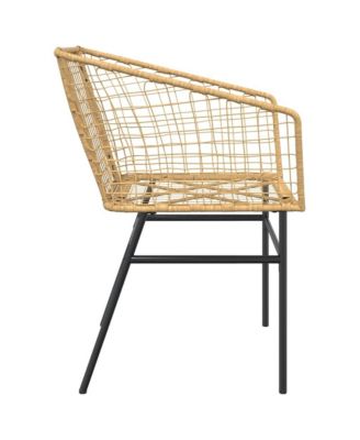 Garden Chair Brown PE rattan, powder-coated steel Standard