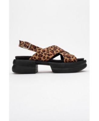 Lungo Cross Strap Wedge Sandal (Women)