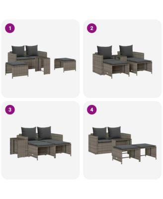 Garden Sofa Set Grey, Dark Grey