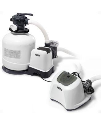 3000 GPH Sand Filter Pump and Saltwater System for Above Ground Pools