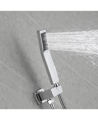 Wall Mounted Shower System Combo with Hand Shower and Tub Spout