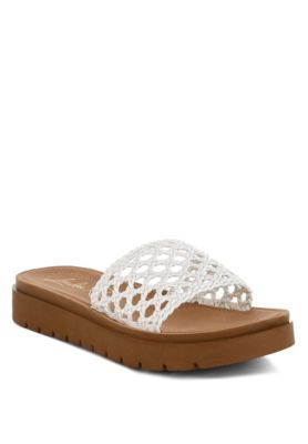 Womens Sayura Woven Slip-On Sandals