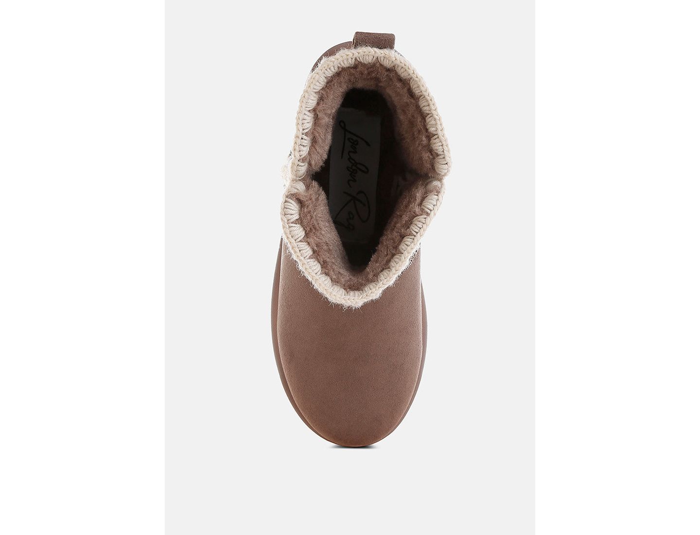 Женские ботинки London Rag Rochas Leopard Print Snow Boots, цвет: Бежевый / Хаки — фото 4