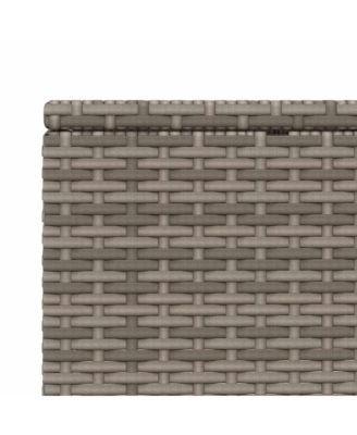 Patio Sunbed Grey PE Rattan Standard Adjustable Armrests
