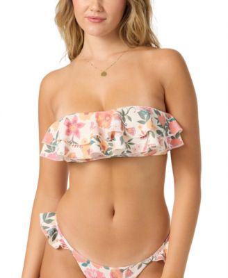 Juniors' Camellia Floral Diaz Swimsuit Top