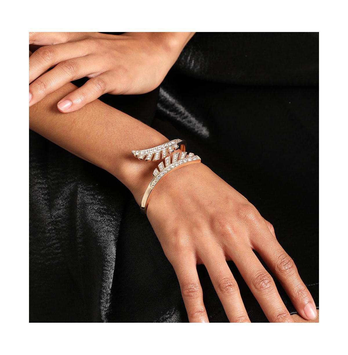 Sohi Women's Gold Leaf Wrap Bracelet In Gold
