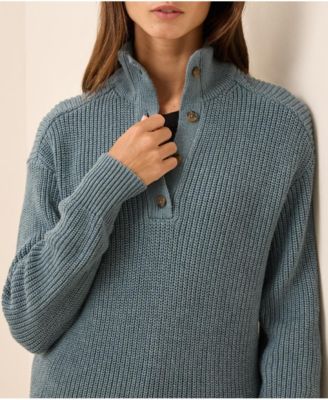 Women's Luxe Knit Henley Sweater