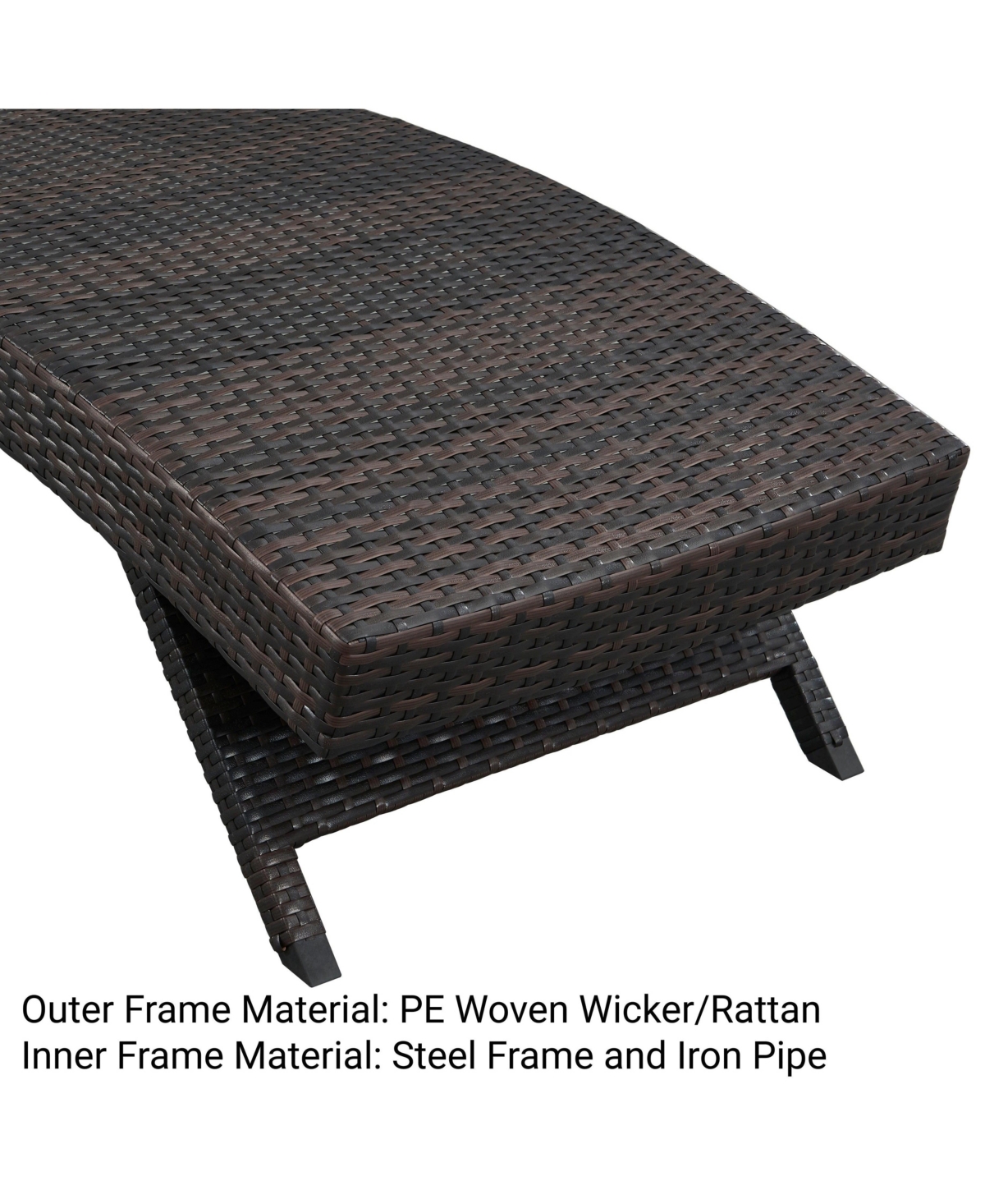 Chic Crate - Waterproof 2-Person Outdoor Chaise Lounge Set, Lightweight Black Patio Furniture - All-Weather Comfort