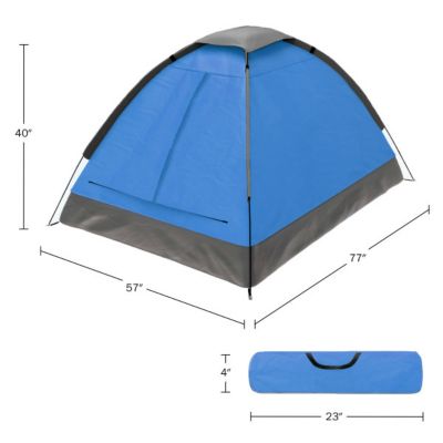 2 Person Camping Tent, Blue