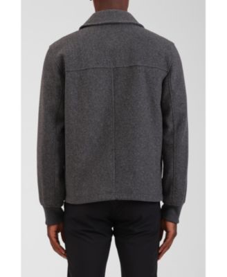 Men's Faux Wool Zip-Front Jacket