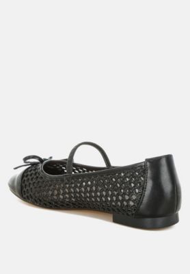 Womens Omela Woven Bow Detail Ballerinas