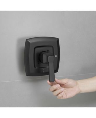 Valve Included Modern Single-Handle 2-Spray Rainfall Square Shower Faucet Set with Tub Spout Combo