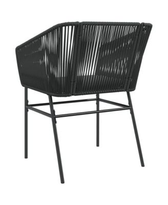 Garden Chair Black PE rattan Standard UV-resistant materials