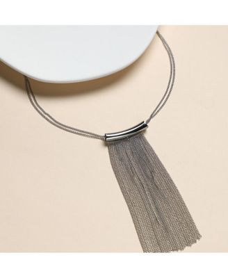 Women's The Hanging Chain Bar Lariat Necklace