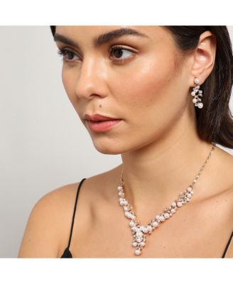 Gold-Plated Pearl Jewellery Set