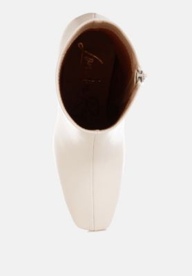 Womens Bruna Square Toe Ankle Boots