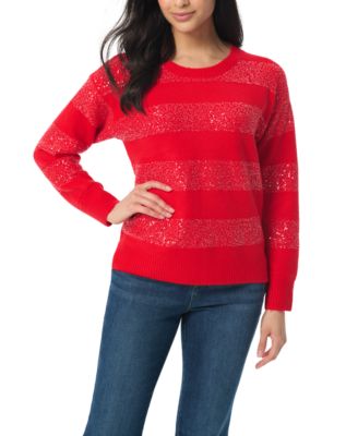 Women's Juliette Striped Sequin Long Sleeves Sweater