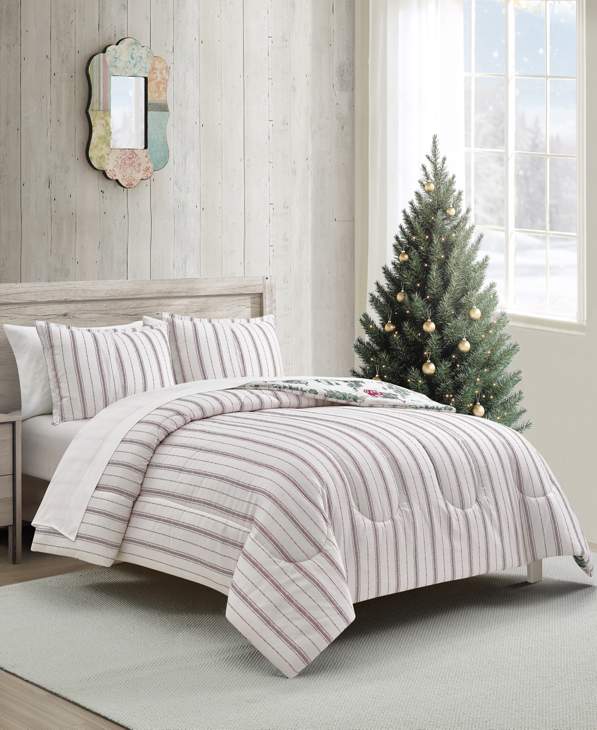 Sunham Snow Day Stripe 3-pc. Comforter Sets
