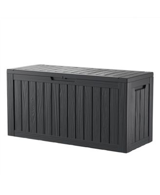 - 46.3'' W 80 Gallons Water Resistant Resin Lockable Deck Box