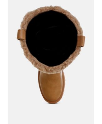 Womens Lapland Fur Detail Calf Length Boots