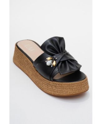 Shara Braided Bow & Bee Buckle Platform Sandal (Women)