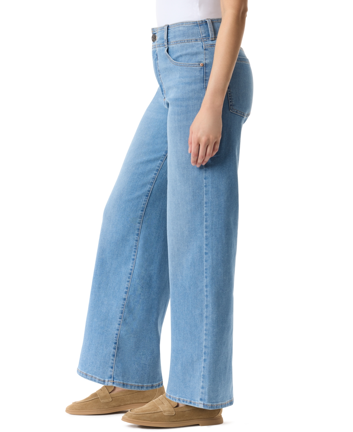 Gloria Vanderbilt Women's Tummy Sculpt Wide Leg Jeans In Blue