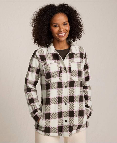 Женские куртки Lands' End Women's Print Anyweather Fleece Shirt Jacket