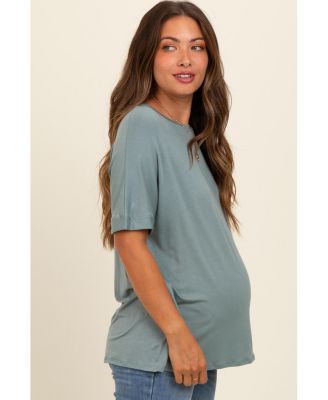 Maternity Light Olive Relaxed Fit T-Shirt