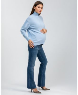 Maternity Relaxed Turtleneck Regina Sweater with Long Sleeves