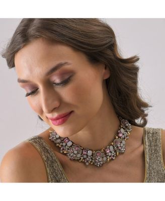 Silver-Plated Stone Necklace