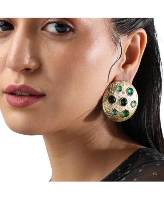 Emerald Cascade Stud Earrings