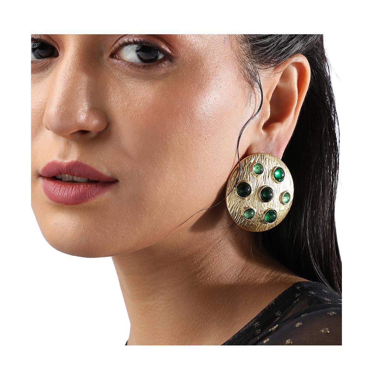 Emerald Cascade Stud Earrings