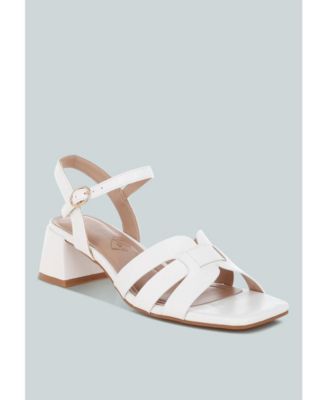 Womens ELISKA Strappy Square Toe Block Heels