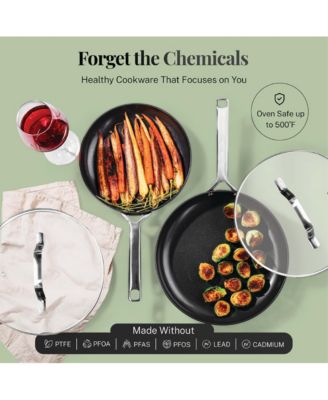 Nonstick Ceramic Titanium Reinforced Modern 15-Pc Cookware Set