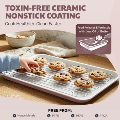 6-Piece Nonstick Stackable Nesting Bakeware Set