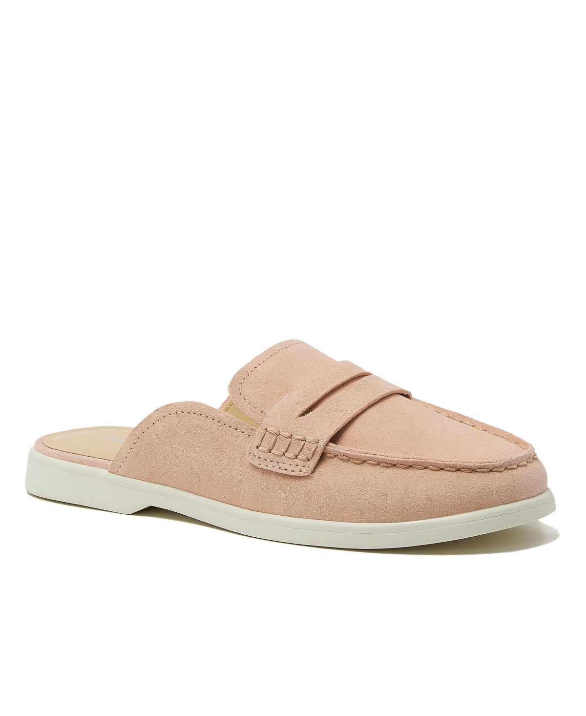 Lands' End Women's Comfort Slip On Suede Penny Loafer Mules