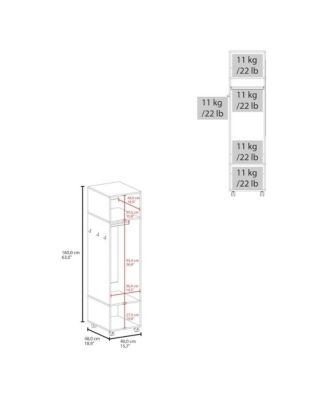 36.8 “ Manufactured Wood built-in mirror Wardrobe Devon Armoire.