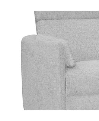Angora Linen Manual Swivel Recliner
