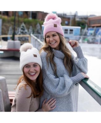 Women's Pom Pom Beanie - Pink