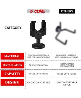 Guitar Wall Mount Hanger 4Pcs Adjustable Display Wall Hook Holder